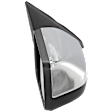 Passenger Side Mirror, Power Adjust, Manual Folding, Heated, Chrome, No Signal Light, With memory, With Puddle Light, No Auto-Dimming, No Blind Spot Feature