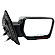 Passenger Side Mirror, Power Adjust, Heated, Manual Folding, Chrome, In-housing Signal Light, With Memory, No Puddle Light, No Auto-Dim, No Blind Spot Feature