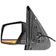 Driver Side Mirror, Non-Towing, Power Adjust, Non-folding, Heated, Textured Black, In-housing Signal Light, With memory, With Puddle Light, No Auto-Dimming, No Blind Spot Feature