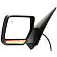 Driver Side Mirror, Non-Towing, Power Adjust, Non-folding, Heated, Textured Black, In-housing Signal Light, With memory, With Puddle Light, No Auto-Dimming, No Blind Spot Feature