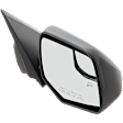 Passenger Side Mirror, Power Adjust, Heated, Textured Black, Manual Folding, No Signal Light, with Blind Spot Glass, No Memory, No Puddle Light, No Auto-Dimming