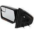 Driver Side Mirror, Power Adjust, Heated, Manual Folding, Textured Black, In-housing Signal Light, Without Memory Recall, No Puddle Light, No Auto-Dimming, With Blind Spot Glass