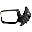 Driver Side Mirror, Power Adjust, Heated, Power Folding, Textured Black, In-housing Signal Light, No Memory, With Puddle Light, No Auto-Dim, No Blind Spot Feature