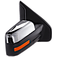 Passenger Side Mirror, Power Adjust, Heated, Power Folding, Chrome, In-housing Signal Light, With Memory, With Puddle Light, No Auto-Dim, No Blind Spot Feature