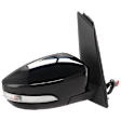 Passenger Side Mirror, Power Adjust, Heated, Manual Folding, Paintable, In-housing Signal Light, No Memory, With Puddle Light, No Auto-Dim, With Blind Spot Glass
