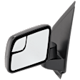 Driver Side Mirror, Manual Adjust, Non-Heated, Manual Folding, Textured Black, No Signal Light, No Memory, No Puddle Light, No Auto-Dim, With Blind Spot Glass