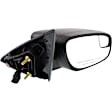 Passenger Side Mirror, Power Adjust, Non-Heated, Manual Folding, Textured Black, No Signal Light, No Memory, No Puddle Light, No Auto-Dim, With Blind Spot Glass
