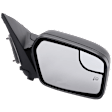 2011-2012 Ford Fusion - Passenger Side Mirror, Power Adjust, Non-Folding, Heated, Textured Black, No Signal Light, No Memory, No Puddle Light, No Auto-Dimming, With Blind Spot Glass
