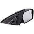 2011-2012 Ford Fusion - Passenger Side Mirror, Power Adjust, Non-Folding, Heated, Textured Black, No Signal Light, No Memory, No Puddle Light, No Auto-Dimming, With Blind Spot Glass