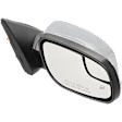 Passenger Side Mirror, Power Adjust, Heated, Manual Folding, Chrome, No Signal Light, With Memory, With Puddle Light, No Auto-Dim, With Blind Spot Glass