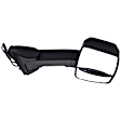 4-bolt mount, Passenger Side Towing Mirror, Power Adjust, Heated, Manual Folding, Textured Black, No Signal Light, No Memory, No Puddle Light, No Auto-Dimming, No Blind Spot Feature