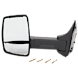 2015 Ford E-350 Super Duty Base - 4-bolt mount, Driver Side Towing Mirror, Manual Adjust, Non-Heated, Textured Black, Manual Folding, without Signal Light, without Puddle Light, Single Arm