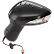 Driver Side Mirror, Power Adjust, Manual Folding, Non-Heated, Paintable, In-housing Signal Light, No Memory, No Puddle Light, No Auto-Dimming, With Blind Spot Glass