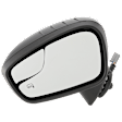 Driver Side Mirror, Power Adjust, Manual Folding, Heated, Paintable, No Signal Light, No Memory, No Puddle Light, No Auto-Dimming, With Blind Spot Glass