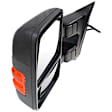 Driver Side Towing Mirror, Power Adjust, Heated, Power Folding, With 1 Chrome and 1 Paintable Cap, In-housing Signal Light, No Memory Recall, w/ Marker Light (Upgrade Power-Fold)
