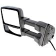 Driver Side Towing Mirror, Power Adjust, Heated, Power Folding, With 1 Chrome and 1 Paintable Cap, In-housing Signal Light, With Memory, No Puddle Light, No Auto-Dim, With Blind Spot Glass