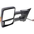 Driver Side Towing Mirror, Power Adjust, Heated, Power Folding, With 1 Chrome and 1 Paintable Cap, In-housing Signal Light, With Memory, No Puddle Light, No Auto-Dim, With Blind Spot Glass