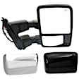 Passenger Side Towing Mirror, Power Adjust, Heated, Power Folding, With 1 Chrome and 1 Paintable Cap, In-housing Signal Light, With Memory, No Puddle Light, No Auto-Dim, With Blind Spot Glass
