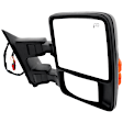 Passenger Side Towing Mirror, Power Adjust, Heated, Power Folding, With 1 Chrome and 1 Paintable Cap, In-housing Signal Light, With Memory, No Puddle Light, No Auto-Dim, With Blind Spot Glass
