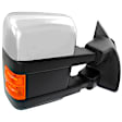 Passenger Side Towing Mirror, Power Adjust, Heated, Power Folding, With 1 Chrome and 1 Paintable Cap, In-housing Signal Light, With Memory, No Puddle Light, No Auto-Dim, With Blind Spot Glass