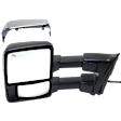 Driver Side Towing Mirror, Power Adjust, Heated, Power Folding, w/ 1 Chrome and 1 Paintable Cap, In-housing Signal Light, w/ Memory, No Puddle Light/Auto-Dimming/Blind Spot Feature, Auto Extend