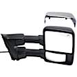 Passenger Side Towing Mirror, Power Adjust, Heated, Power Folding, With 1 Chrome and 1 Paintable Cap, In-housing Signal Light, With Memory, No Puddle Light, No Auto-Dimming, No Blind Spot Feature