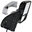 Passenger Side Towing Mirror, Power Adjust, Heated, Power Folding, With 1 Chrome and 1 Paintable Cap, In-housing Signal Light, With Memory, No Puddle Light, No Auto-Dimming, No Blind Spot Feature