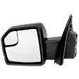 Driver Side Mirror, Power Adjust, Non-Heated, Manual Folding, Textured Black, No Signal Light, No Memory, No Puddle Light, No Auto-Dim, With Blind Spot Glass