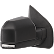 Passenger Side Mirror, Power Adjust, Heated, Manual Folding, Textured Black, In-housing Signal Light, No Memory, No Puddle Light, No Auto-Dim, With Blind Spot Glass