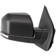 Passenger Side Mirror, Power Adjust, Heated, Manual Folding, Textured Black, In-housing Signal Light, No Memory, No Puddle Light, No Auto-Dim, With Blind Spot Glass