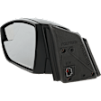 Sedan Driver Side Mirror, Power Adjust, Non-Heated, Manual Folding, Textured Black, No Signal Light, No Memory, No Puddle Light, No Auto-Dim, With Blind Spot Glass