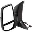 Driver Side Mirror, Power Adjust, Non-Heated, Manual Folding, Textured Black, No Signal Light, No Memory, No Puddle Light, No Auto-Dim, No Blind Spot Feature