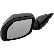 Driver Side Mirror, Power Adjust, Heated, Manual Folding, Textured Black, No Signal Light, No Memory, No Puddle Light, No Auto-Dim, With Blind Spot Detection in Glass