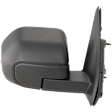 Passenger Side Mirror, Power Adjust, Non-Heated, Manual Folding, Textured Black, No Signal Light, No Memory, No Puddle Light, No Auto-Dim, With Blind Spot Glass