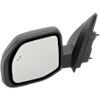 Driver Side Mirror, Power Adjust, Non-Heated, Manual Folding, Textured Black, No Signal Light, No Memory, No Puddle Light, No Auto-Dim, With Blind Spot Detection in Glass