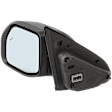 Driver Side Mirror, Power Adjust, Non-Heated, Manual Folding, Textured Black, No Signal Light, No Memory, No Puddle Light, No Auto-Dim, With Blind Spot Detection in Glass
