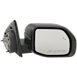 2023 Ford Maverick - Passenger Side Mirror, Power Adjust, Non-Heated, Textured Black, Manual Folding, No Signal Light, With Blind Spot Detection in Glass, No Memory, No Puddle Light, No Auto-Dimming