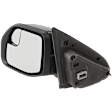 Driver Side Mirror, Power Adjust, Heated, Manual Folding, Paintable, No Signal Light, No Memory, No Puddle Light, No Auto-Dim, With Blind Spot Glass
