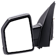 2015-2018 Ford F-150 - Driver Side Mirror, Power Adjust, Heated, Power Folding, Chrome, In-housing Signal Light, With Memory, With Puddle Light, No Auto-Dim, With Blind Spot Detection in Glass