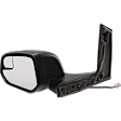 Driver Side Mirror, Non-Towing, Power Adjust, Manual Folding, Heated, Textured Black, No Signal Light, No Memory, No Puddle Light, No Auto-Dimming, With Blind Spot Glass
