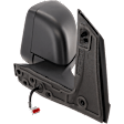 Driver Side Mirror, Non-Towing, Power Adjust, Manual Folding, Heated, Textured Black, No Signal Light, No Memory, No Puddle Light, No Auto-Dimming, With Blind Spot Glass