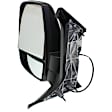 Driver Side Mirror, Power Adjust, Non-Heated, Manual Folding, Textured Black, No Signal Light, No Memory, No Puddle Light, No Auto-Dim, No Blind Spot Feature