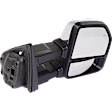 Passenger Side Towing Mirror, Power Adjust, Heated, Power Folding, Chrome, In-housing Signal Light, With Memory, With Puddle Light, With Auto-Dim, No Blind Spot Feature