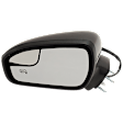 Driver Side Mirror, Power Adjust, Manual Folding, Heated, Paintable, In-housing Signal Light, With memory, With Puddle Light, No Auto-Dimming, No Blind Spot Feature