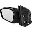 Driver Side Mirror, Power Adjust, Heated, Manual Folding, Textured Black, No Signal Light, No Memory, No Puddle Light, No Auto-Dim, With Blind Spot Detection in Glass