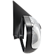 Passenger Side Mirror, Non-Towing, Manual Adjust, Manual Folding, Non-Heated, Chrome, No Signal Light, No Memory, No Puddle Light, No Auto-Dimming, No Blind Spot Feature