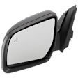 Driver Side Mirror, Power Adjust, Non-Heated, Manual Folding, Textured Black, No Signal Light, No Memory, No Puddle Light, No Auto-Dim, With Blind Spot Glass
