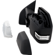 Driver Side Towing Mirror, Upper - Power Adjust, Lower - Manual Adjust, Heated, Power Folding, Paintable, In-housing Signal Light, No Memory, With Puddle Light, No Auto-Dim, No Blind Spot Feature