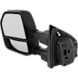 2019 Ford F-350 Super Duty - Driver Side Towing Mirror, Upper - Power Adjust, Lower - Manual Adjust, Heated, Paintable, Power Folding, In-housing Signal Light, With Blind Spot Detection in Glass, With Memory, With Puddle Light, No Auto-Dim, Standard Cab Pickup