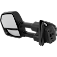 2019 Ford F-350 Super Duty - Driver Side Towing Mirror, Upper - Power Adjust, Lower - Manual Adjust, Heated, Paintable, Power Folding, In-housing Signal Light, With Blind Spot Detection in Glass, With Memory, With Puddle Light, No Auto-Dim, Standard Cab Pickup